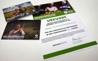Soziales Engagement von Hager bei Oxfam