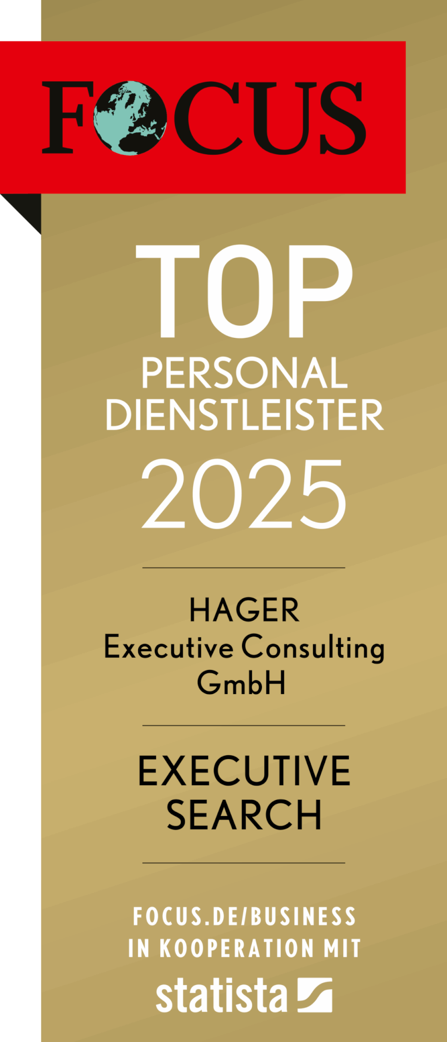 FOCUS Auszeichnung Executive Search 2025 FOCUS Siegel 2025