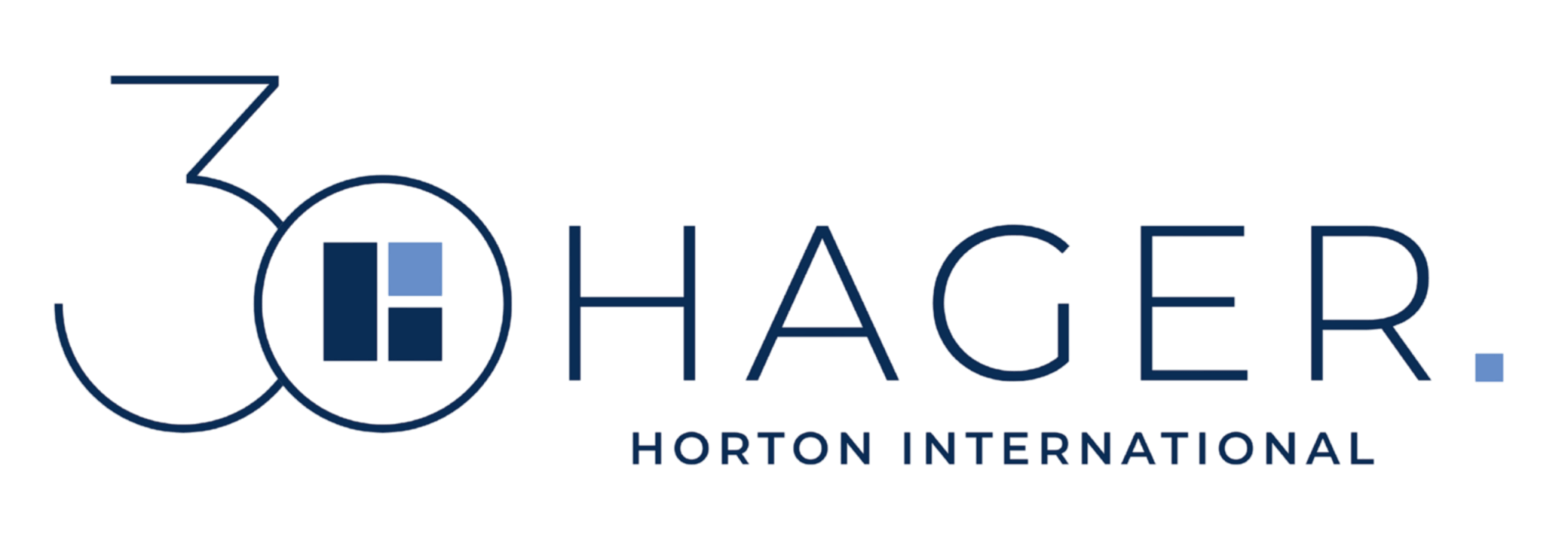 12_2025 HAGER 30 Jahre Logo ohne Jahre dunkelblau HAGER - 30 Jahre